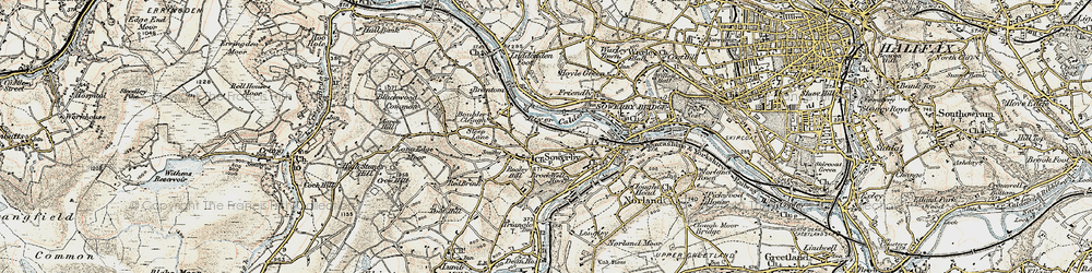 Old map of Sowerby in 1903