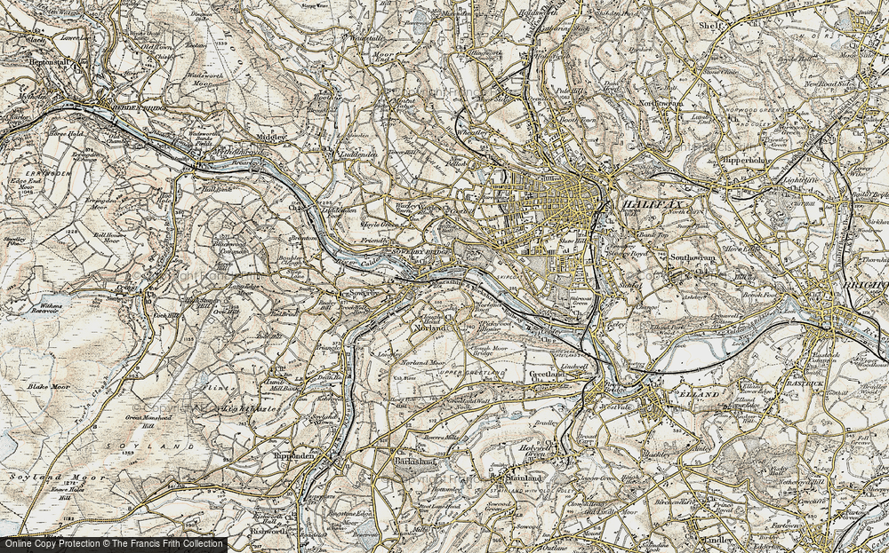 Old Map of Sowerby Bridge, 1903 in 1903
