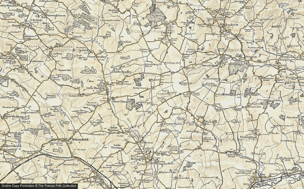Old Map of Sowley Green, 1899-1901 in 1899-1901