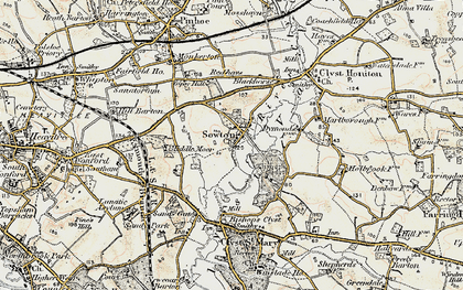 Old map of Sowton in 1899