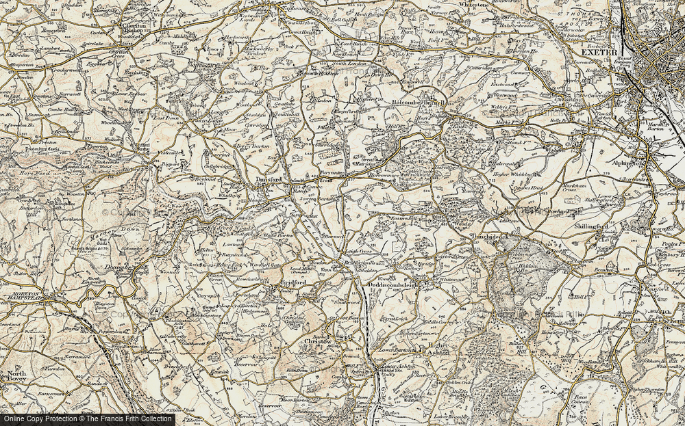 Old Map of Sowton Barton, 1899-1900 in 1899-1900