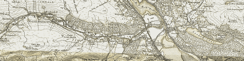 Old map of Soyal in 1911-1912