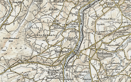 Old map of Soyland Town in 1903