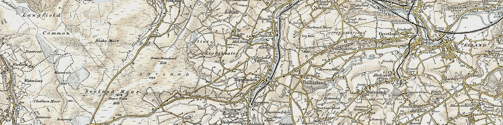 Old map of Soyland Town in 1903