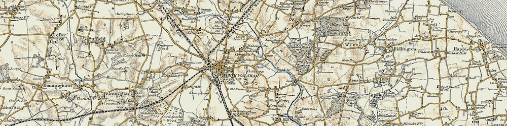 Old map of Spa Common in 1901-1902