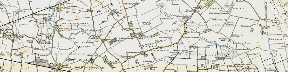 Old map of Spaldington in 1903
