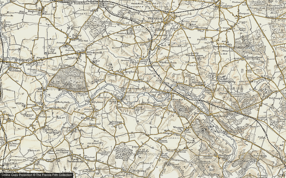 Old Map of Sparhamhill, 1901-1902 in 1901-1902