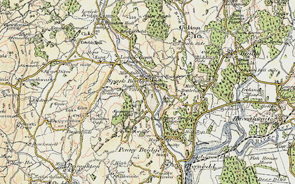 Old map of Spark Bridge in 1903-1904
