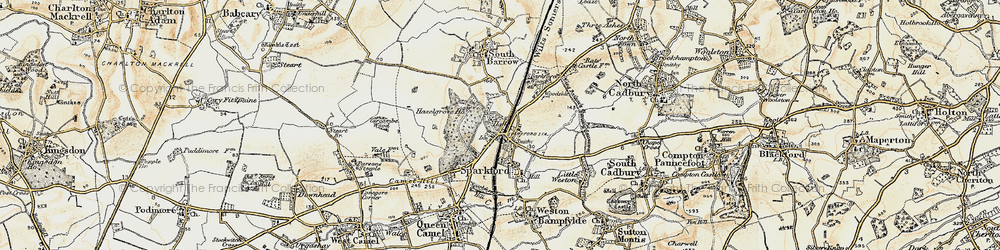 Old map of Sparkford in 1899