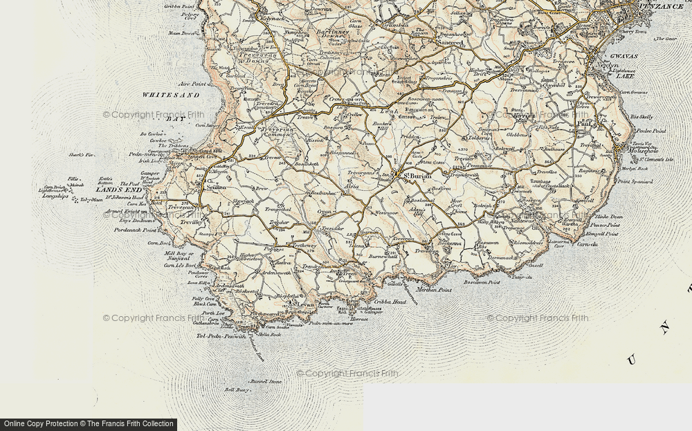 Old Map of Sparnon, 1900 in 1900