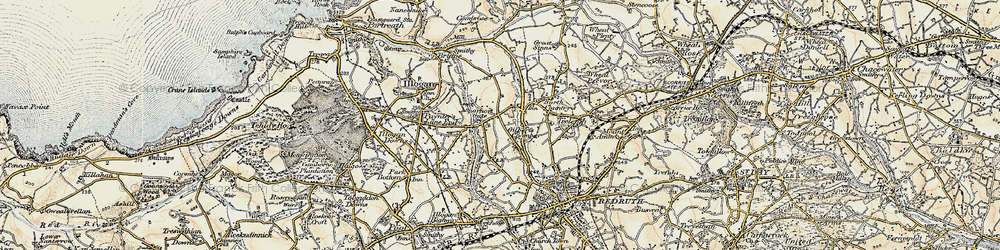 Old map of Sparnon Gate in 1900