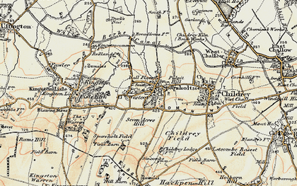 Old map of Sparsholt in 1897-1899