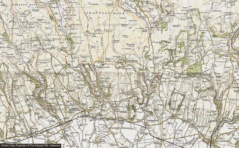 Old Map of Historic Map covering Wheat Ends in 1903-1904