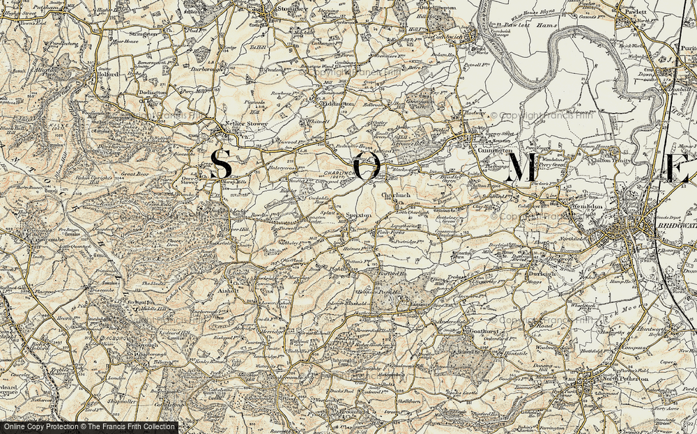 Old Map of Spaxton, 1898-1900 in 1898-1900