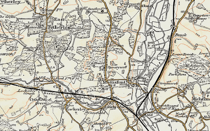 Old map of Spearywell in 1897-1900