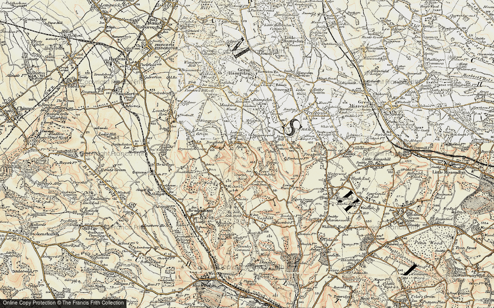 Old Map of Speen, 1897-1898 in 1897-1898