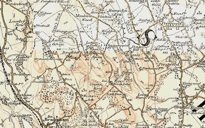 Old map of Speen in 1897-1898