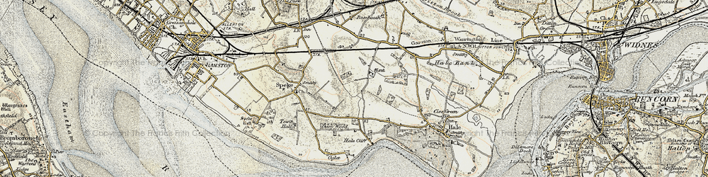 Old map of Speke in 1902-1903