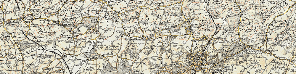 Old map of Speldhurst in 1897-1898