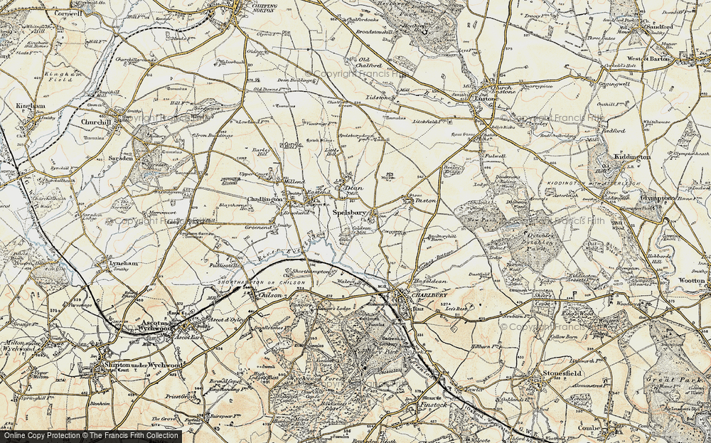 Old Map of Spelsbury, 1898-1899 in 1898-1899