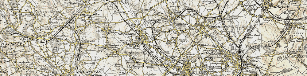 Old map of Spen in 1903