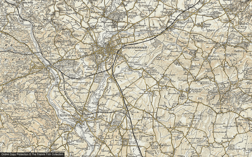 Old Map of Spennells, 1901-1902 in 1901-1902