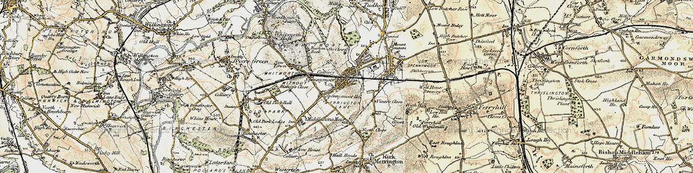 Old map of Spennymoor in 1903-1904
