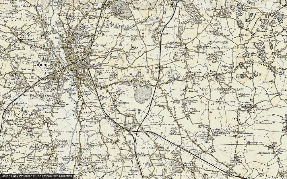 Old Map of Spetchley, 1899-1901 in 1899-1901