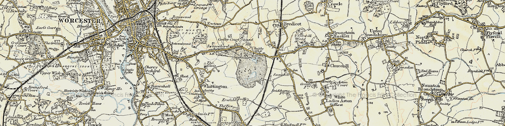 Old map of Spetchley in 1899-1901