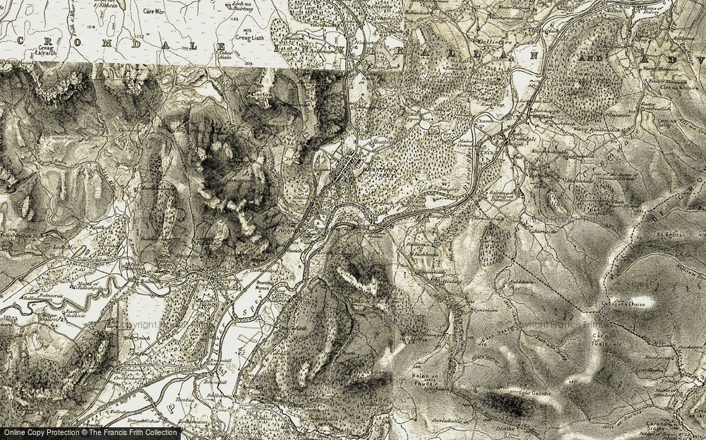 Old Map of Speybridge, 1908-1911 in 1908-1911