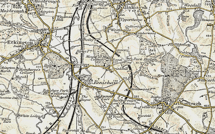 Old map of Spinkhill in 1902-1903