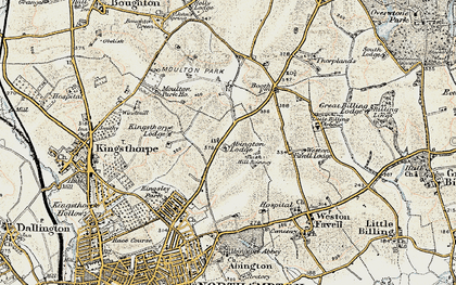 Old map of Spinney Hill in 1898-1901