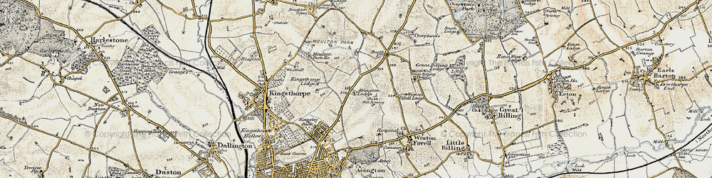 Old map of Spinney Hill in 1898-1901