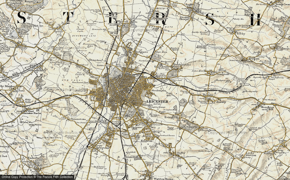 Old Map of Spinney Hills, 1901-1903 in 1901-1903