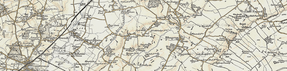 Old map of Bremhill Ho in 1898-1899