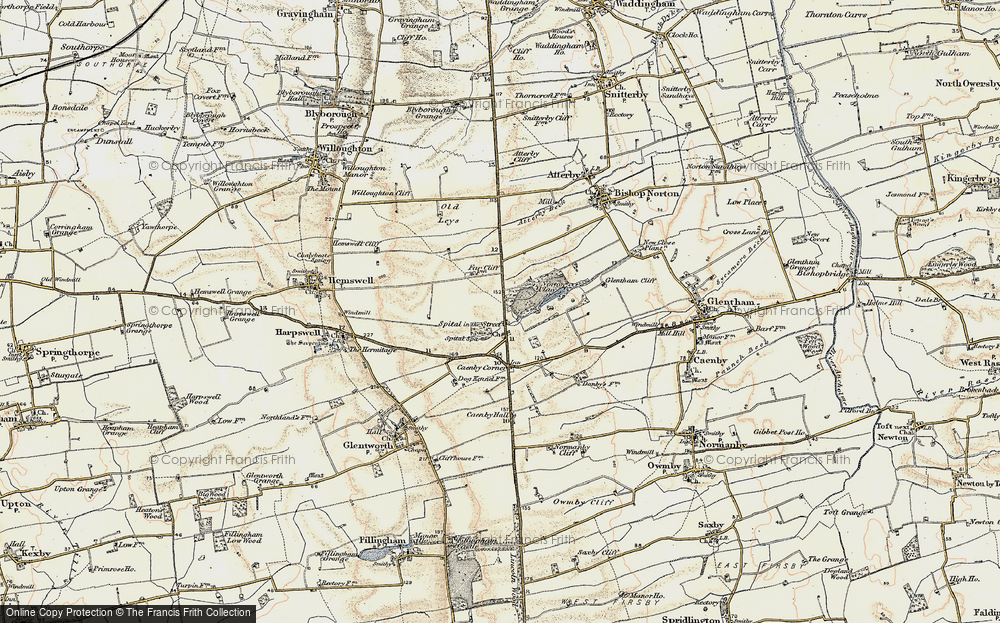 Old Map of Spital in the Street, 1903 in 1903