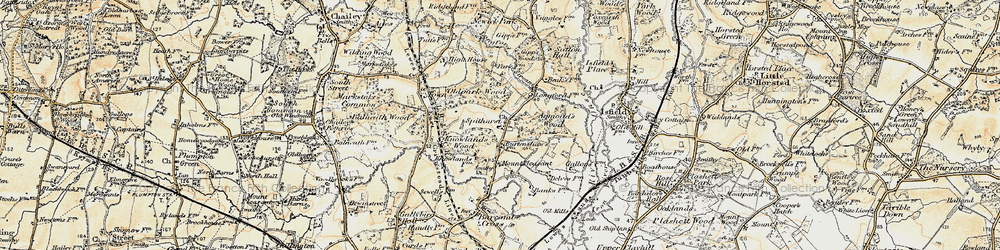 Old map of Spithurst in 1898