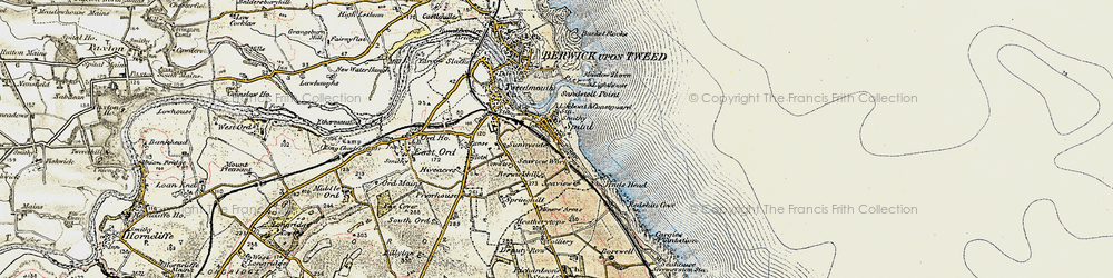 Old map of Spittal in 1901-1903