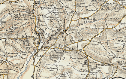 Old map of Spittal in 1901-1912