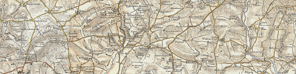 Old map of Spittal in 1901-1912