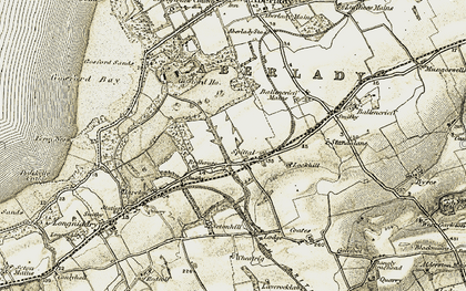 Old map of Spittal in 1903-1906