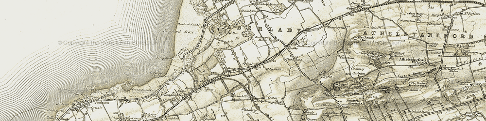 Old map of Spittal in 1903-1906