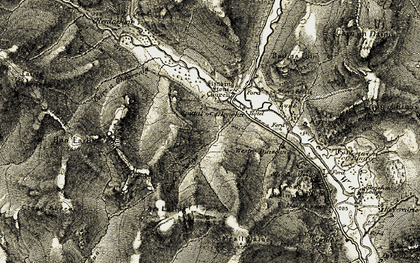 Old map of Ben Gulabin in 1908