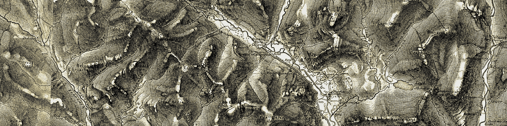 Old map of Ben Gulabin in 1908