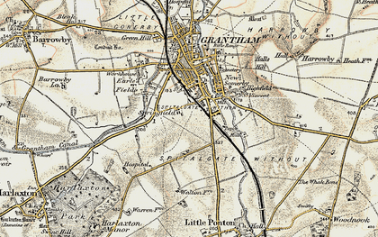 Old map of Spittlegate in 1902-1903