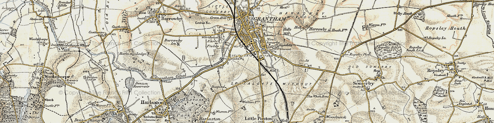 Old map of Spittlegate in 1902-1903