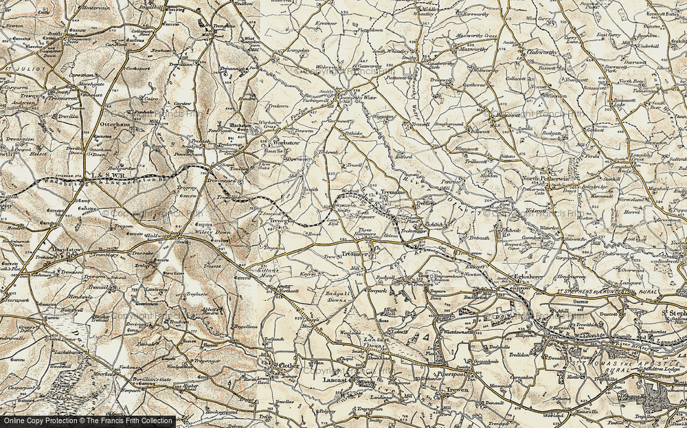 Old Map of Splatt, 1900 in 1900