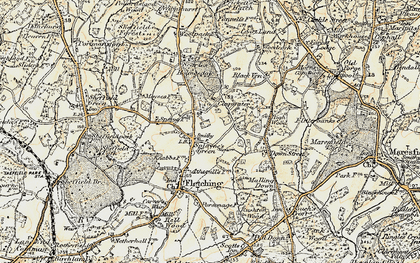 Old map of Splayne's Green in 1898