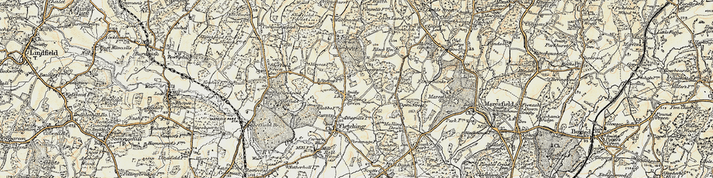 Old map of Splayne's Green in 1898