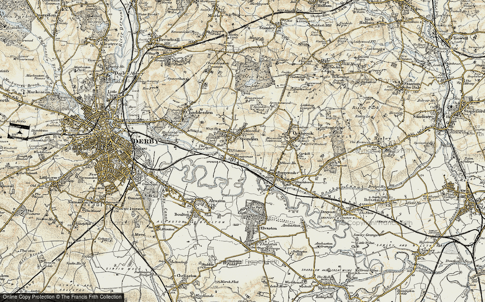 Old Map of Spondon, 1902-1903 in 1902-1903